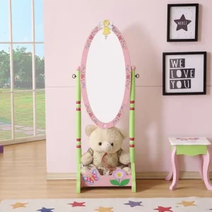 Kid's Standing Mirror - Wood Floor Mirror